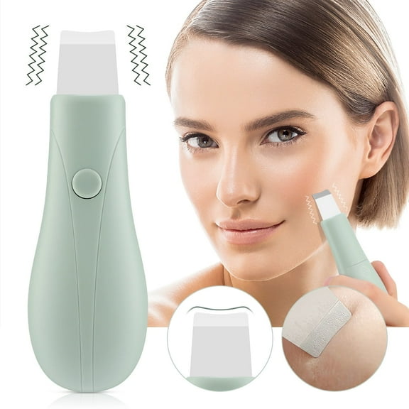 ROMYSE Skin Scrubber Face Skin Spatula Facial Scrubber Spatula for Deep Cleansing Blackhead Remover Pore Cleaner for Deep Clean,Facial Peeling Machine Pore Extraction,Anti-Aging Lift (Green)