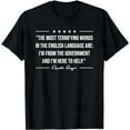 thumbnail image 1 of RON REAGAN QUOTE THE MOST TERRIFYING WORDS GOVERNMENT HELP T-Shirt, 1 of 5