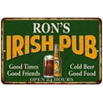 thumbnail image 1 of RON'S Irish Pub Beer Metal Sign Bar Decor 8x12 108120013224, 1 of 1