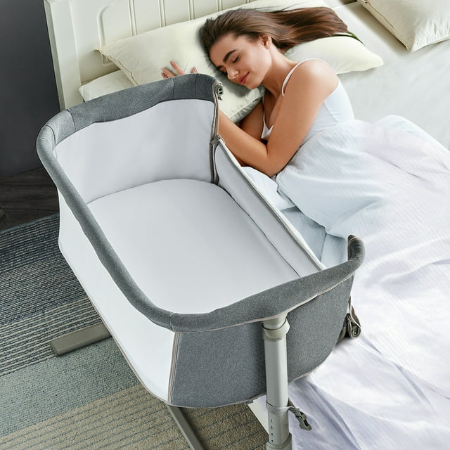 RONBEI 2 in 1 Baby Bedside Sleeper Adjustable Sleeper