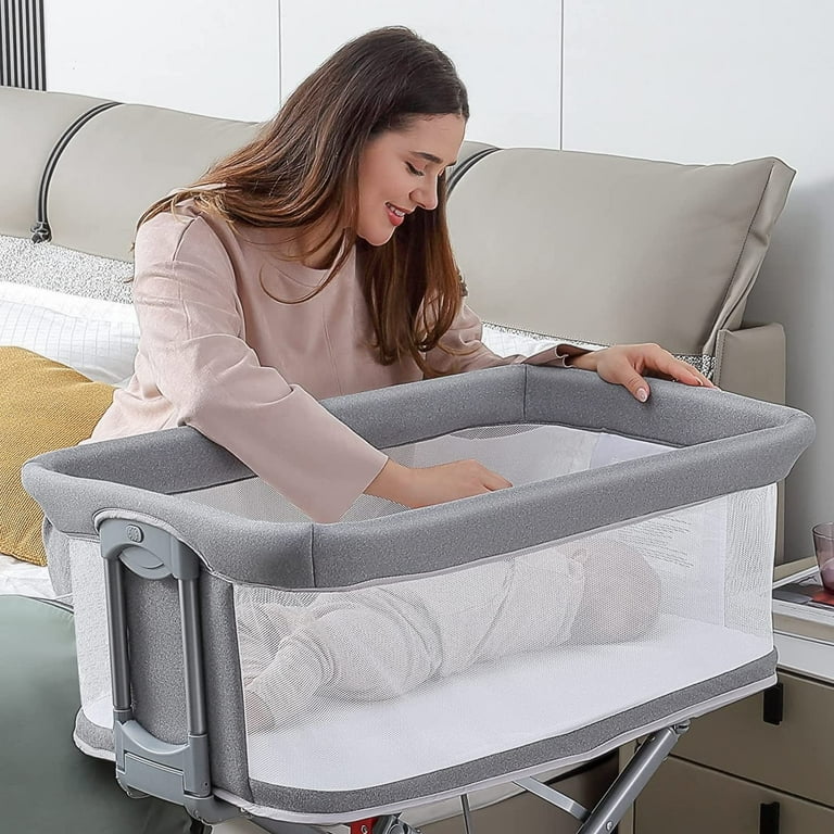 RONBEI Newborn Sleep Bed, Portable Infant Bassinet, Bedside