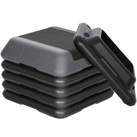 RONG-3 Adjustable Height Aerobic Step Platform with Adjustable Risers, Non-Slip Rubber Surface, Home Exercise Fitness Training,Gray Black