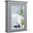 thumbnail image 1 of RONG-3 Bathroom Mirror Cabinet, Wall Mounted Storage Cabinet with Mirror Door and Adjustable Shelf, Mirrored Medicine Cabinet for Bathroom, Living Room, Cloakroom,Grey, 1 of 7