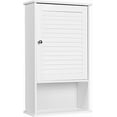 thumbnail image 1 of RONG-3 Bathroom Wall Cabinet, Bathroom Cabinet Wall Mounted with Single Shutter Door and Adjustable Shelf, Small Medicine Cabinet for Living Room, Kitchen or Entryway,White, 1 of 8