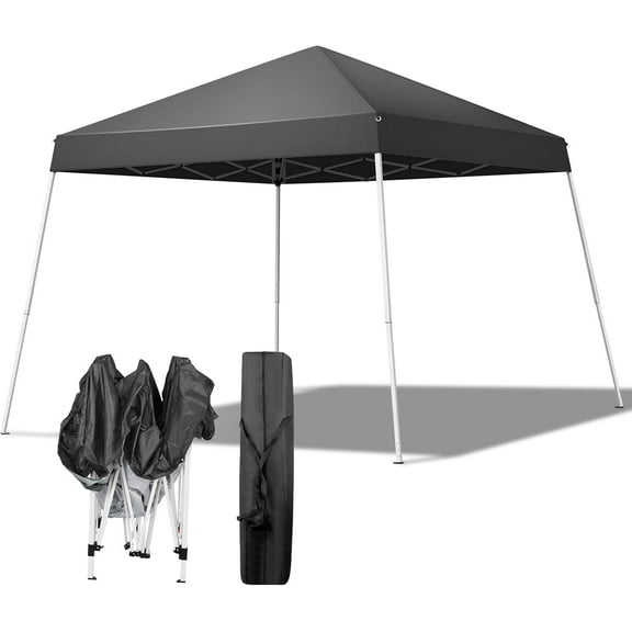 RONG-3 Canopy 7.8x7.8' Pop Up Commercial Instant Gazebo Tent, Waterproof & UV Protection Canopy Tent with Slant Legs for Party Wedding Birthday BBQ Events
