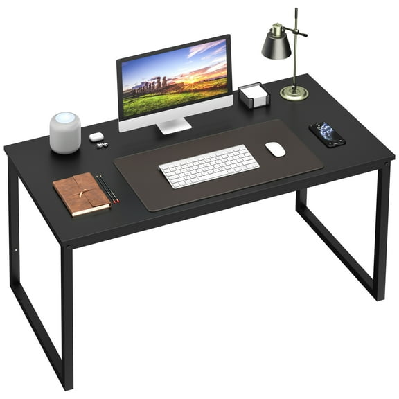 RONG-3 Computer Desk  Modern Sturdy Office Desk PC Laptop Notebook Simple Writing Table for Home Office Workstation, Study, Writing,47" Black