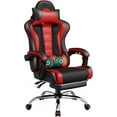 thumbnail image 1 of RONG-3  Gaming Chair, Video Game Chair with Massage Lumbar Support and Footrest Height Adjustable Ergonomic Computer Gaming Chair with Swivel Seat and Headrest,Red / Black, 1 of 10