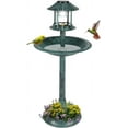 thumbnail image 1 of RONG-3 Outdoor Bird Bath, Garden Bird Baths Decorations with Solar-Powered Lamp and Resin Pedestal Flower Planter Base Bird Feeder for Yard Patio, 1 of 8