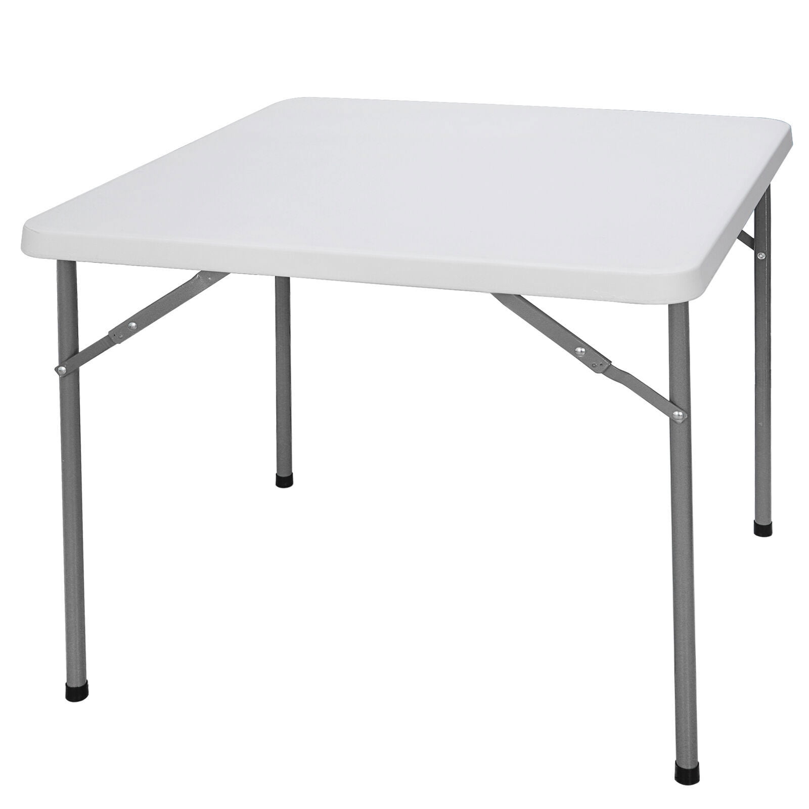 RONG-3 Table Fold in Half Utility Commercial Table Dining Portable Indoor  Outdoor Picnic Party Camping Lightweight White Plastic Foldable,3ft Square  - Walmart.com, image size:1600x1600
