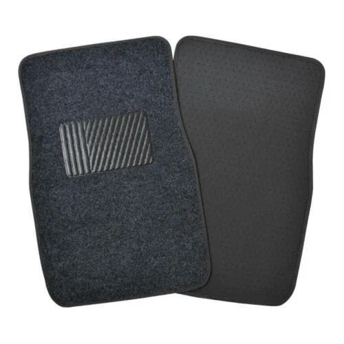 RONGTUO Carpet Auto Floor Mats w/ Heelpad Gray 4 Pieces Front & Rear Fits Cadillac