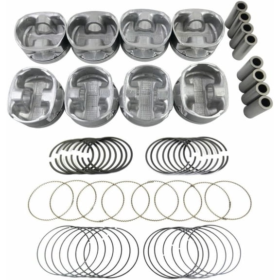 RONGTUO Engine Pistons w/ Complete Ring Set For 2009-2016 Chrysler 300, Dodge Durango/Challenger/Charger, 2009-15 Ram 1500/2500/3500 Classic, 2009-16 Jeep Grand Cherokee/Commander 5.7L V8 HEMI