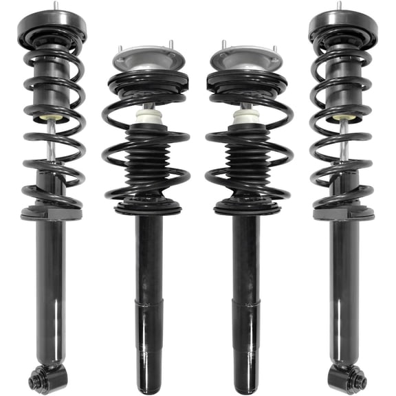 RONGTUO Front & Rear Struts w/ Coil Springs for 2001-2003 BMW 525i E39  Set of 4