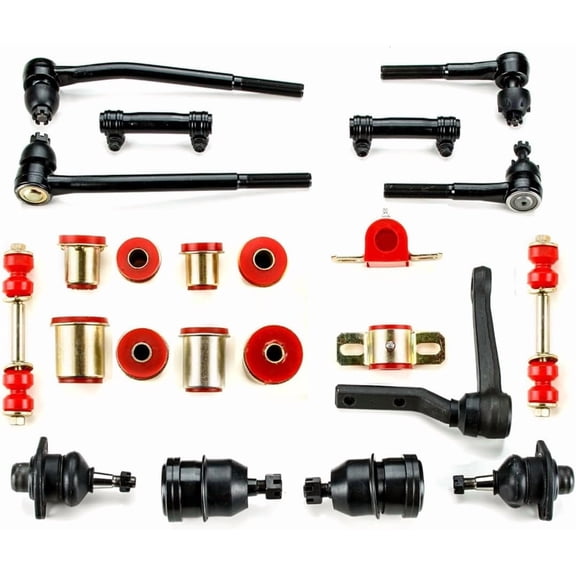 RONGTUO Red Polyurethane Front Suspension Rebuild Kit For Pontiac Firebird/Trans Am 1974-1975, OE Spec (Master)