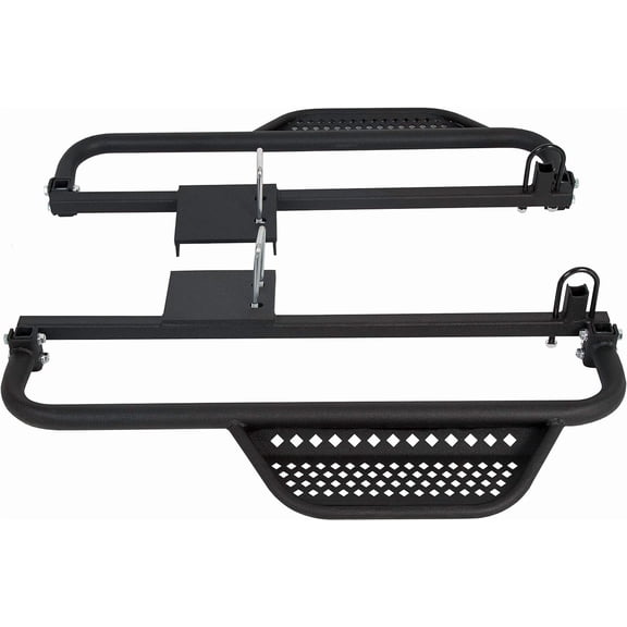 RONGTUO Running Boards w/ Brackets for 2004-2008 Electric Club Car DS Golf Carts (4 x 12V Batteries) Black Steel Side Step