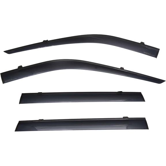 RONGTUO Smoke Tint Premium Series Side Window Visor Compatible with Toyota Highlander 2020-2025 Rain Guards, Wind Deflectors