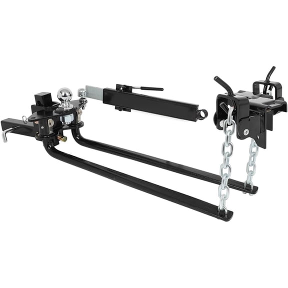 RONGTUO Weight Distribution Hitch with Sway Control Bar, 14,000 lbs Towing Capacity, Anti-Sway Kit for Travel Trailer/Camper, 2" Shank, 2-5/16" Ball
