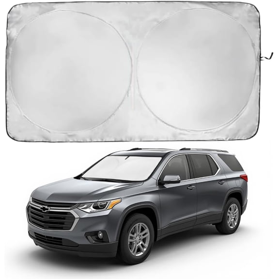 RONGTUO Windshield Sun Shade for Chevrolet Traverse 2018-2023 99.87% UVB & 99.02% UVA Protection Award Winning