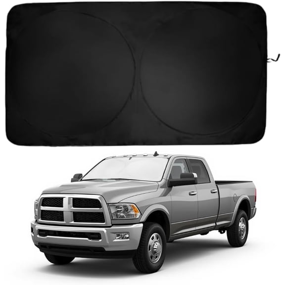RONGTUO Windshield Sun Shade for Dodge Ram 2500 2010-2026  99.87% UVB & 99.02% UVA Protection  Award Winning
