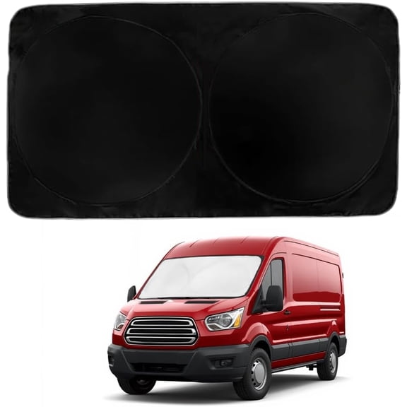 RONGTUO Windshield Sun Shade for Ford Transit 2015-2026 99.87% UVB & 99.02% UVA Protection Award Winning