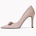 thumbnail image 1 of RONILURN Women's High Heels Pumps Closed Toe Bow Heels Pointed Toe Stiletto Dress Shoes for Women Party Work Wedding Shoes for Bride, 1 of 5