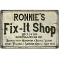 thumbnail image 1 of RONNIE'S Fix-It Shop Sign Grandpa Dad Wall Decor Gift 8x12 Metal 208120006161, 1 of 1