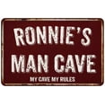thumbnail image 1 of RONNIE'S Man Cave Red Grunge Sign Metal 8x12 Decor 208120003343, 1 of 1