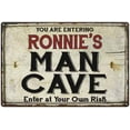 thumbnail image 1 of RONNIE'S Man Cave Sign Rustic 12 x 18 Matte Finish Metal 112180035161, 1 of 1