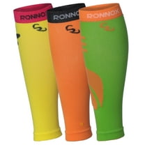 RONNOX Calf Compression Sleeve 3-Pairs (12-14 mmHg is Best Athletic & Medical for Women,Travel,Running,Nurses,Flight,Edema CP03-A-S