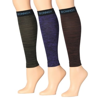 Yesbay 2Pcs Elastic Leg Sleeves Breathable Compression Calf Guard Protector  Strip for Outdoor Sports,Skin Color 