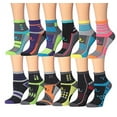 thumbnail image 1 of RONNOX Women's 12-Pairs Running & Athletic Sports Performance Ankle/Quarter Socks WRQ12-AB-ML, 1 of 4
