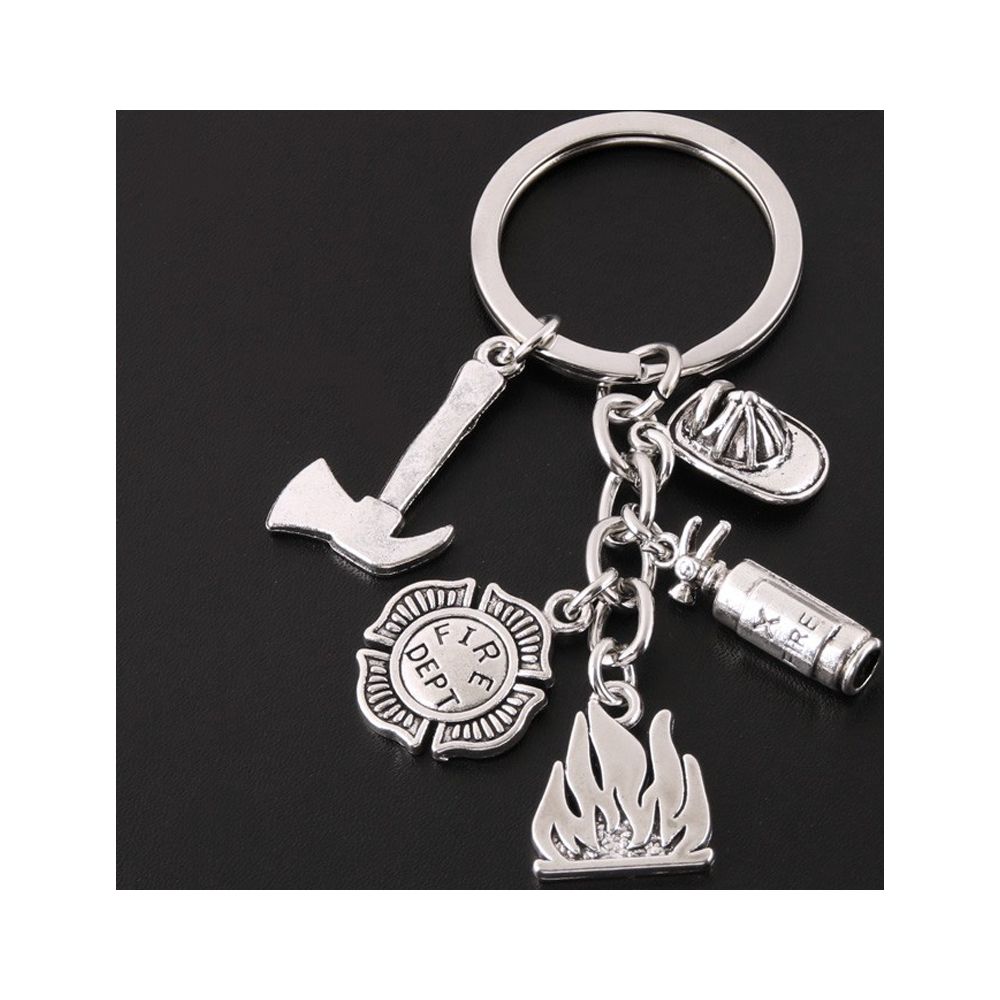 Firefighter Keychains Set - Helmet, Extinguisher, Axe Charms - Fire ...