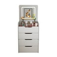 RONSHIN 3 In 1 Vanity Desk With Plip Top Mirror, Compact Vanity With