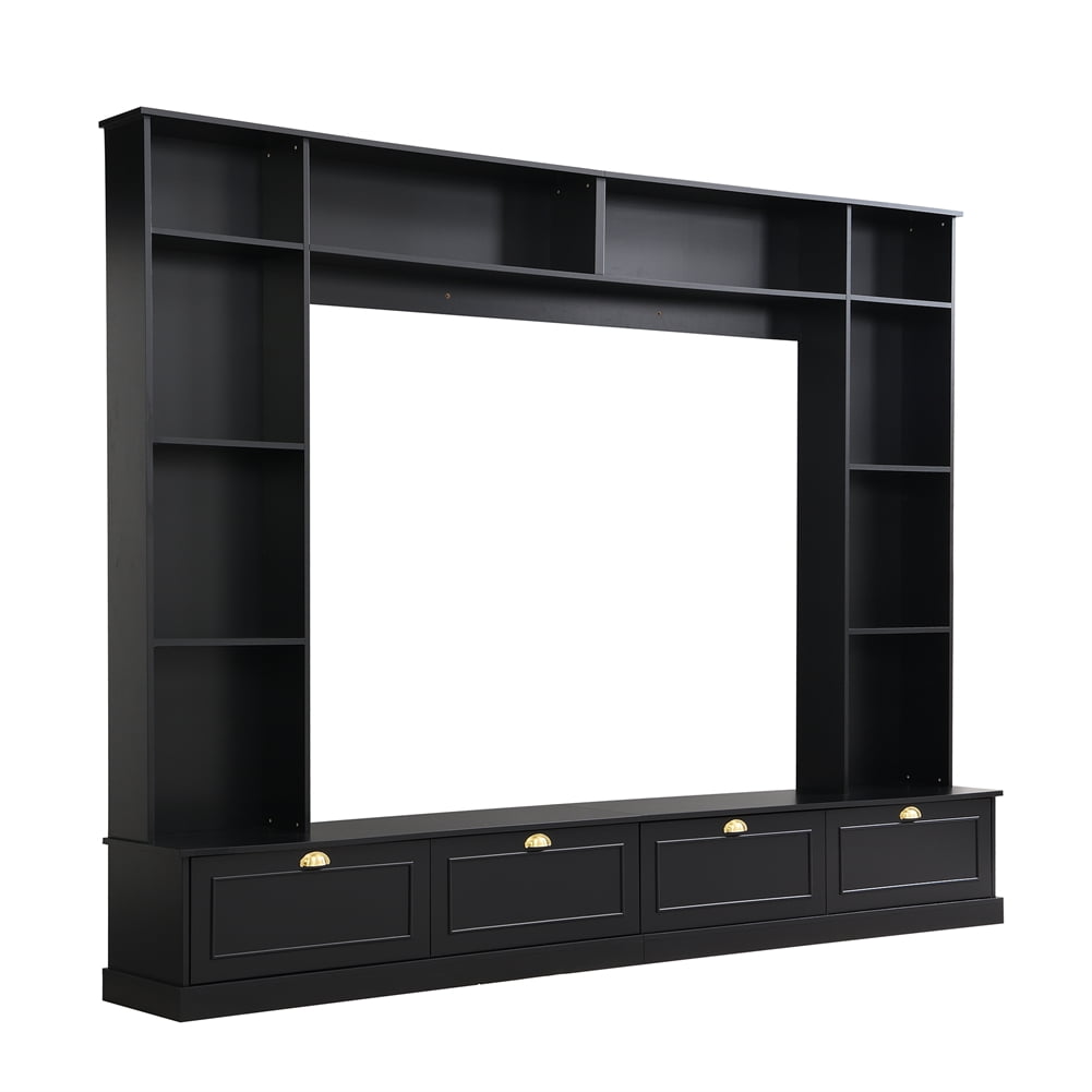 RONSHIN 4 In 1 Wall Unit Entertainment Center For TVs Up To 78", Modern