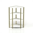 RONSHIN 4Tier Corner Open Shelf, Bookcase Freestanding Shelving Unit