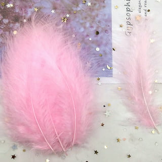 Artificial Feathers, L: 15 cm, W: 8 cm, Pink, 10 pc, 1 Pack