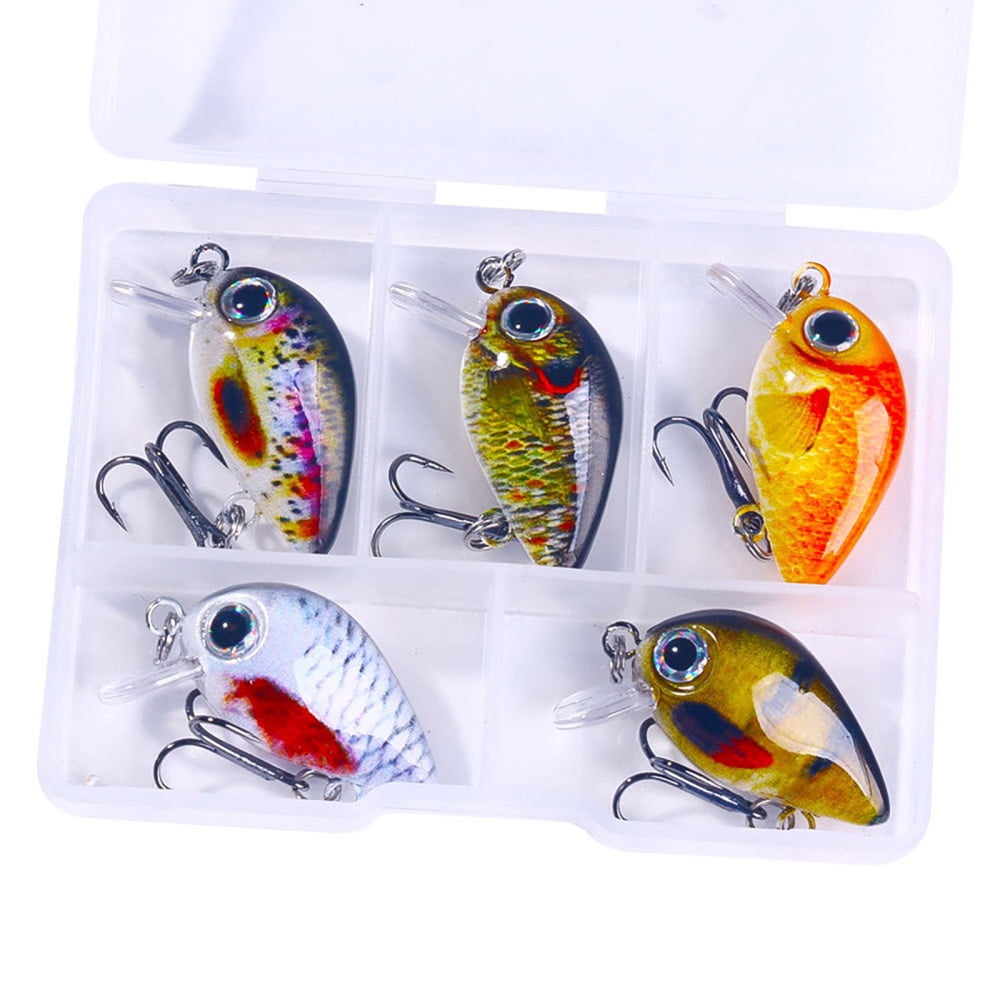 Crank Bait 5-Piece Mini Crankbait Fishing Lures Set - Topwater Hard Baits For Bass, Trout & Redfish Almencla Fishing Bait Crank Bait 5-Piece Mini Crankbait Fishing Lures Set - Topwater Hard Baits For Bass, Trout & Redfish Almencla Fishing Bait
