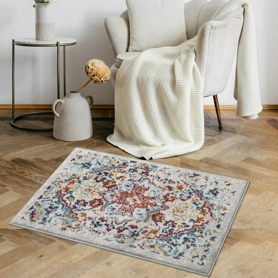 RONSHIN Area Rugs Washable Carpets 100% Polypropylene Turkish Indoor Wilton Carpet Glamour-Persian-Carissa Glm3129 Orange 2'*3'