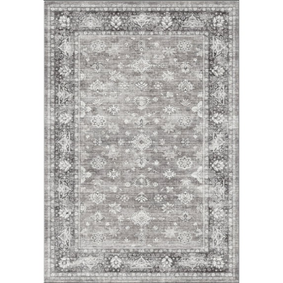 RONSHIN Area Rugs Washable Carpets 1150Gsm 100% Polyester 350Gsm Velvet Pearl Velvet Washed Back Folding Printed Carpet Xm-Abstract-Deep Love Gray tone 2*6ft
