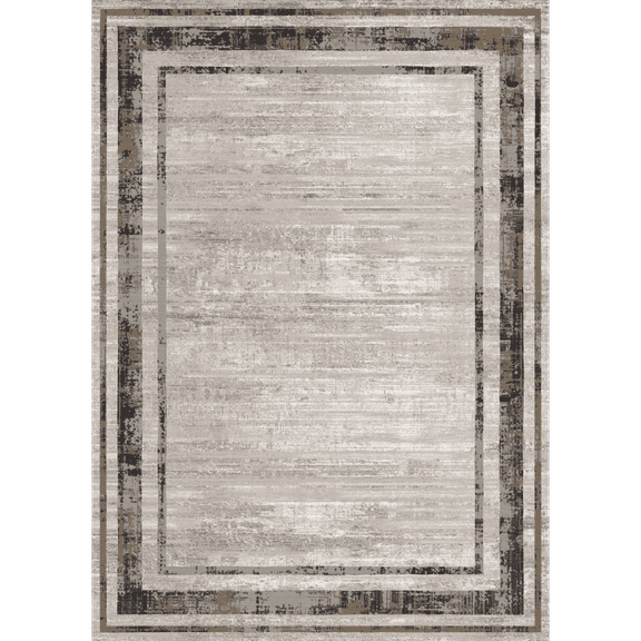 RONSHIN Area Rugs Washable Carpets 1150Gsm Pearl Velvet Washed Back Folding Printed Carpet Som-Modern-Mottled Border Brown 10*13ft