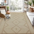thumbnail image 1 of RONSHIN Area Rugs Washable Carpets 1150Gsm Velvet Pearl Velvet Washed Back Folding Simulation Printed Carpet-Modern Pattern-Times Huazhang Camel tone 9*12ft, 1 of 7