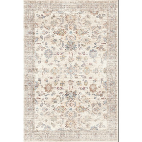 RONSHIN Area Rugs Washable Carpets 1200Gsm 350Gsm Velvet Pearl Velvet Washed Back Folding Simulation Printed Carpet Xm-Persia-Falling Flowers Beige 10*13ft