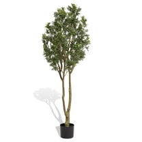 RONSHIN Artificial Murraya Paniculata Plant, 5.2ft Fake Tree with Planter, Tropical Decor for Indoor Home Office