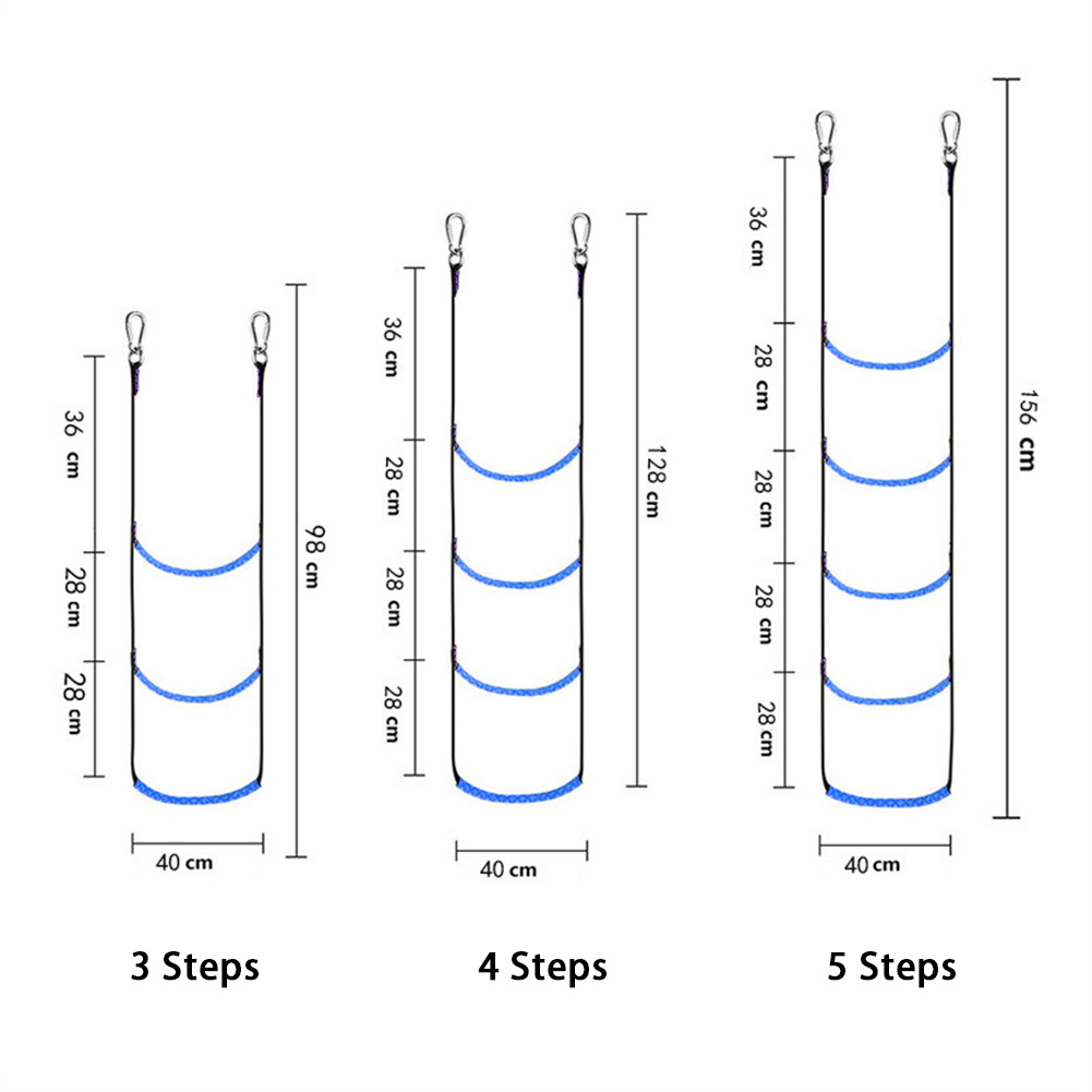 RONSHIN Boat Rope Ladder With Hook Portable Folding Soft Boarding