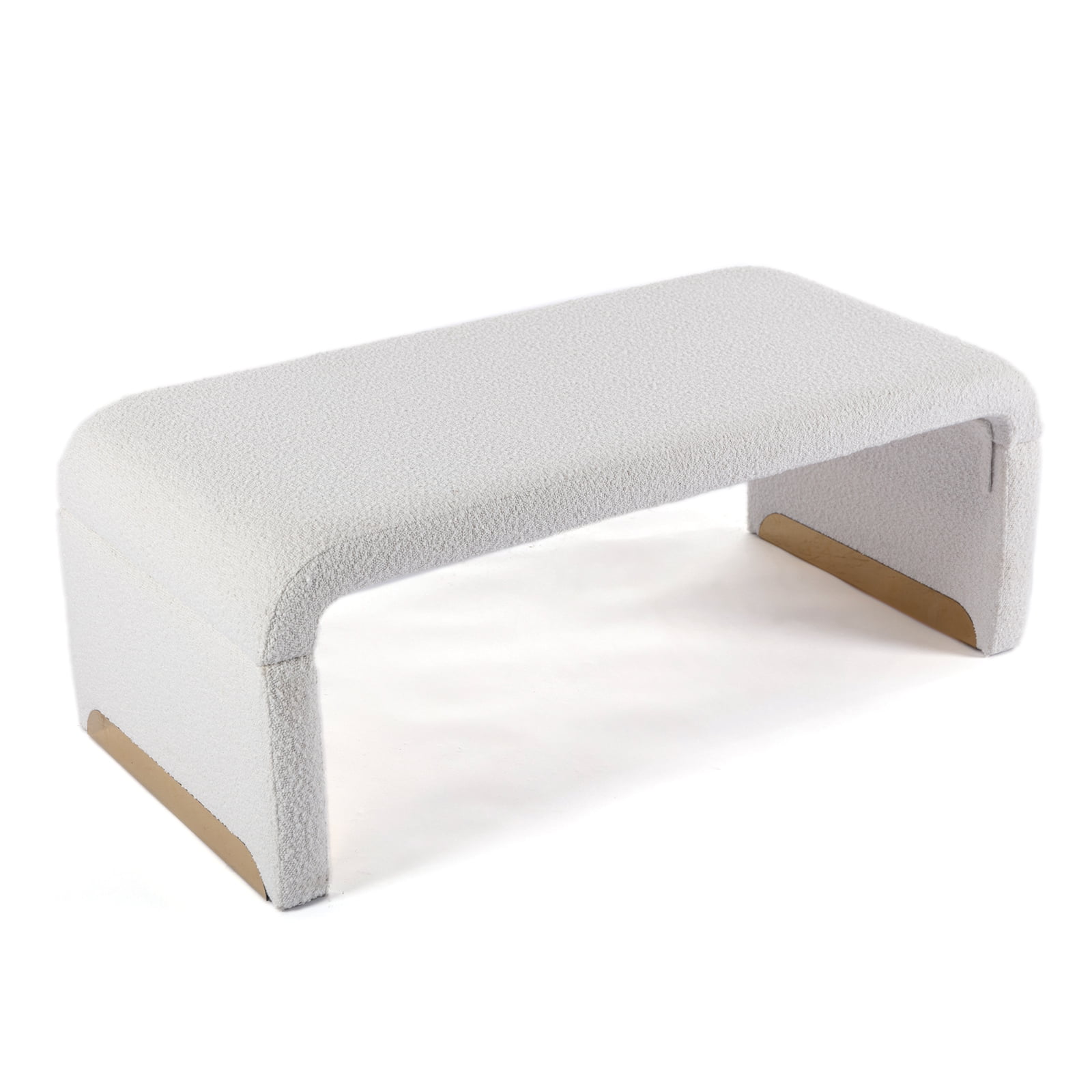 RONSHIN Boucle Fabric Loveseat Ottoman Footstool Bedroom Bench Shoe