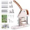 thumbnail image 1 of RONSHIN Button Maker, 1/1.25/2.28 inch(25/32/58mm)3-in-1 Pin Maker, Ergonomic Arc Handle Punch Press Kit, 300pcs Button Parts, Pictures, Circle Cutter, Magic Book, 1 of 8