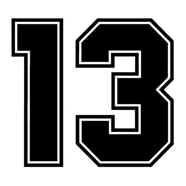 13 Number' Sticker