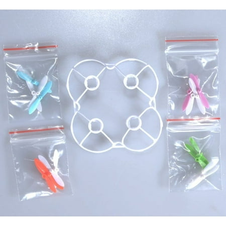 RONSHIN Cheerson CX-10 Part White Blade Guard Cover Protector with 16PCS Propeller Blade Blue Green Red Purple for RC Toy Enthusiasts