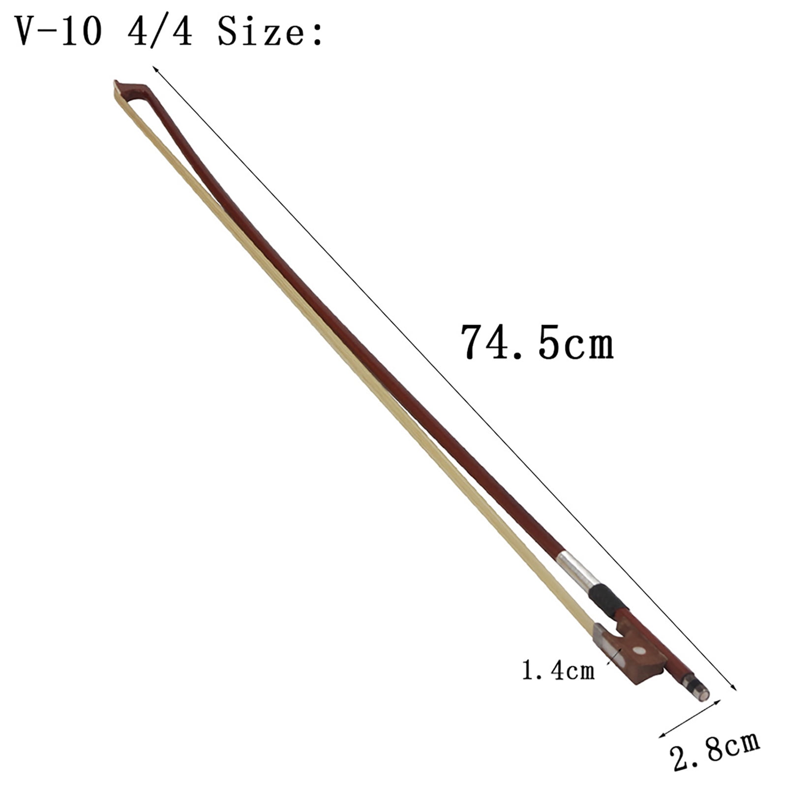 RONSHIN Classical Violin Bow 4/4 Full Size Student Violin Bow Well Balanced Real Mongolian Horse