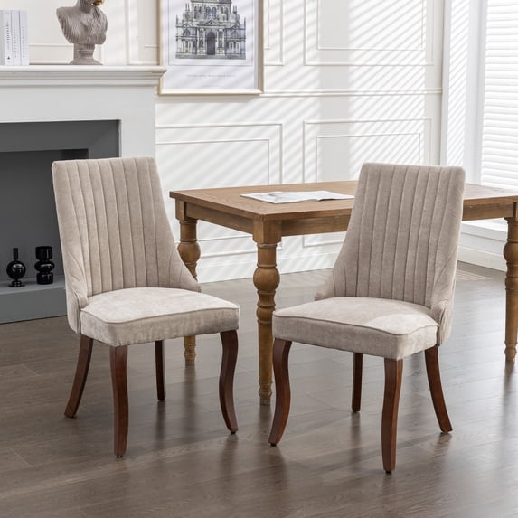 RONSHIN Dining Chairs Set Of 2,Upholstered Dining Chair with High Backrest,High Rebound Sponge,Triple Elastic Structure,Kitchen Dining Chair for Restaurant,Kitchen