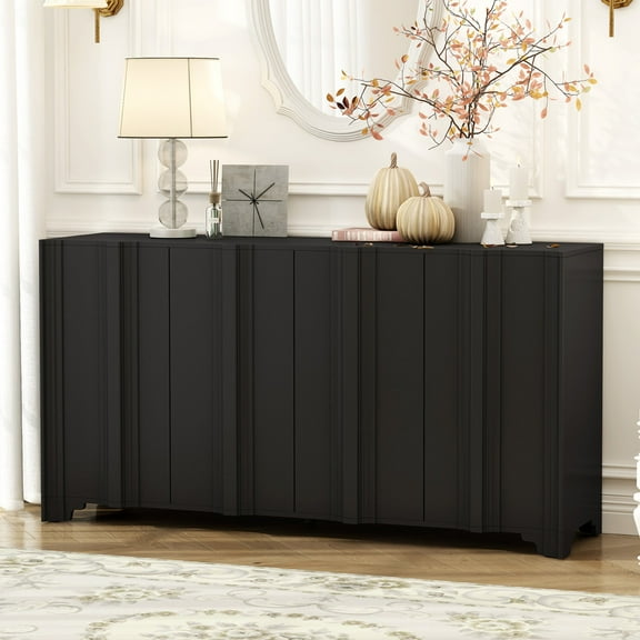 RONSHIN Exquisite Four-Door Sideboard with Pine Veneer - Stylish Home Decor